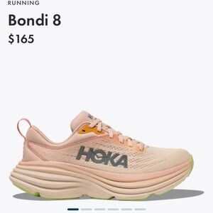 HOKA Bondi 8 cream/vanilla size 8.5 running shoes